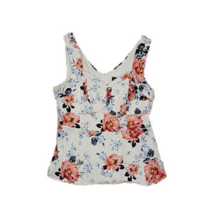 TORRID Floral Tank with zipper in back
